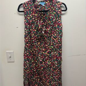 Sleeveless Floral Ruffle Dress